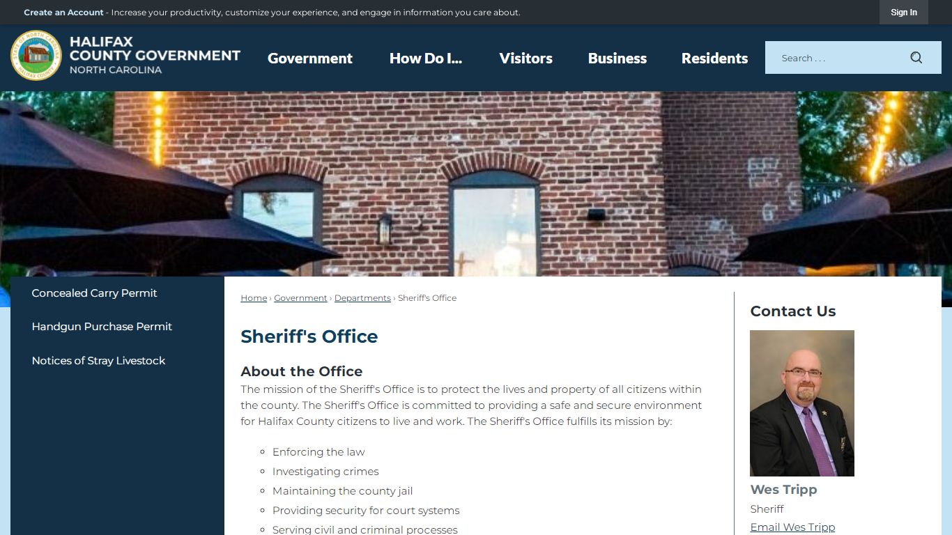 Sheriff's Office | Halifax County, NC